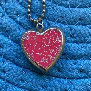Kid Heart-Shaped Pink Locket Necklace